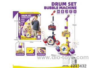 Microphone with Bluetooth music lighting jazz drum bubble machine