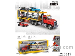 Inertial double-deck carrier with 4 racing cars