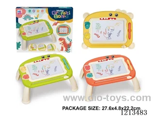 Dinosaur colored magnetic drawing board table