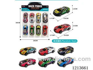 8PCS pull back alloy graffiti car