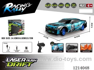 1:24 4WD rc car with light included battery