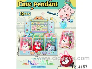 Doll key chain with bell 12PCS