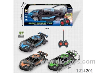 27MHz 4ch rc Bugatti (orange/blue/green 3-color mix, not included battery)