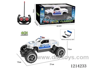 27MHz 4ch rc Pickup Climbing Police Car (included battery)