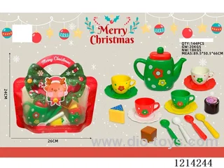 (17PCS) Christmas Tea Set A