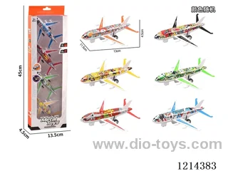 Pull Back Alloy Big Airplane 4PCS