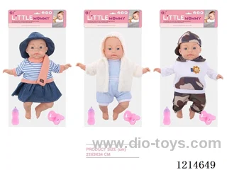 14 inch Cotton Body Doll Eco-friendly 12 Voices IC (3 Mixed)