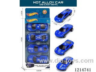4PCS free wheel alloy car