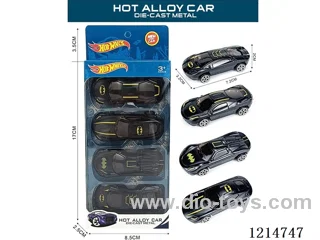 4PCS free wheel alloy car