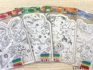 Large-Colorful Puzzle(1 piece+5 pens)