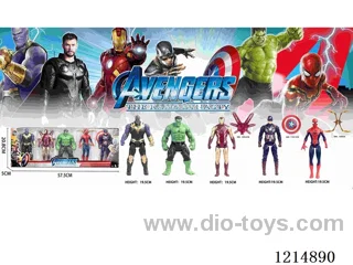 Spider-Man/Thanos/Captain America/Iron Man/Hulk 5 PCS 19.5CM doll (with lights)