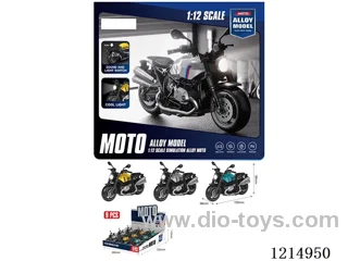1:12 Alloy Motorcycle (BMW) W L/M included 3*LR41(9 PCS)