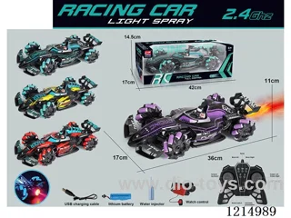 1:14 2.4G rc car W L/M/spray/gesture remote control- dual mode included battery