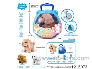 B/O Plush Dog 3 in 1 (can be used as a backpack & storage suitcase) 3 Mixed Packs