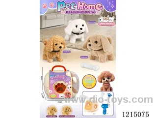 B/O Plush dog 3 mixed