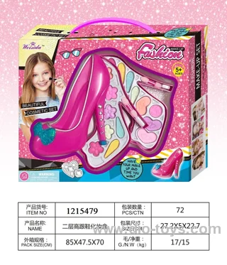 2 layers High heel make up toy in window box