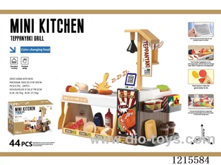 Teppanyaki shop with sound, light （44pcs,no B/O）