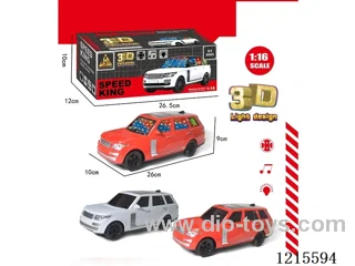 1:16 B/O 3D universal car W L/M 2 colors mixed not included battery