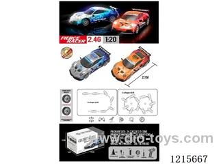 2.4G 4WD RC Porsche with light included battery