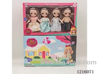 6inch 3D eye 12 jointed solid doll 4 mixes