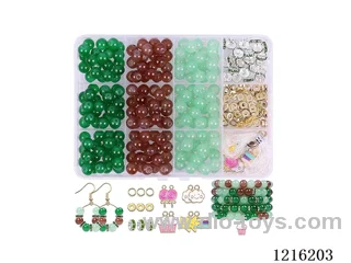 DIY Jewelry Set (8mm round beads + spacer beads + ear hooks + pendants + wire loops (12 compartments))