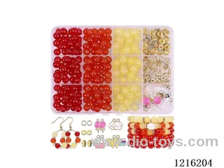 DIY Jewelry Set (8mm round beads + spacer beads + ear hooks + pendants + wire loop (12 compartments))