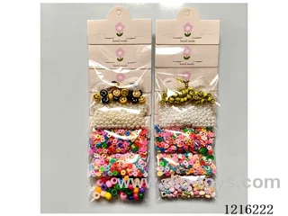 DIY Jewelry Set (5mm pearl + colored beads + barrel beads + smiley face beads + soft ceramic + wire)