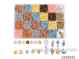 DIY Jewelry Set (Soft Ceramic + Alphabet Beads + Pendant + Spacer Beads + 6mm Gold Beads + Wire (24 Gauge))