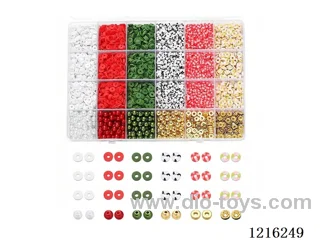 DIY Jewelry Set (Soft ceramic piece + spacer beads + 6mm gold beads/pearls + thread (24 compartments))