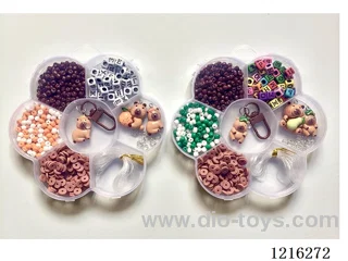 DIY Jewelry Set (4mm Rice Beads + Soft Ceramic + Alphabet Beads + Keychain + Pendant + Loop Wire (7 Grids)-2 Mixes)