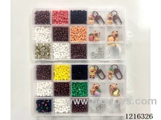 DIY Jewelry Set (Alphabet beads + 4mm rice beads + keychain + pendant + loop lobster clasp + wire (15 compartments)-2 mixes)
