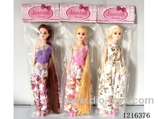 11 inch 9 joints long hair Barbie