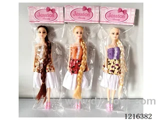 11 inch 9 jointed long hair Barbie