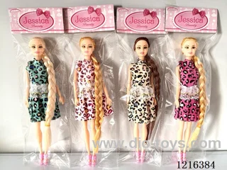 11 inch 9 jointed Barbie with and long hair