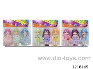 4.5inch 13CM 13 joint solid body 3D Manga Eye doll 3PCS （Mixed Pack）