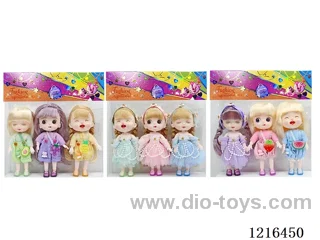 4.5inch 13CM 13 joint solid body doll 3PCS （Mixed Pack）