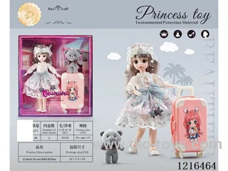 12inch 30CM 21 joint solid body 3D eye doll