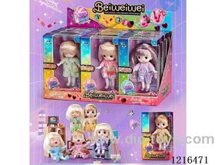 4.5inch  doll 13CM 13 joint solid body doll 12 boxes 5 mixed