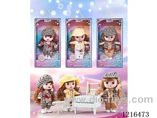 8inch 23CM 5 joint  vinyl body 3D eye doll +IC （Mixed Pack）
