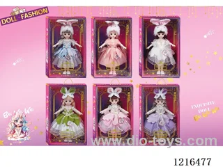 12inch 30CM 21 joint solid body 3D eye doll （Mixed Pack）