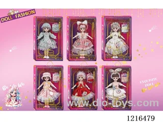 12inch 30CM 21 joint solid body 3D eye doll （Mixed Pack）