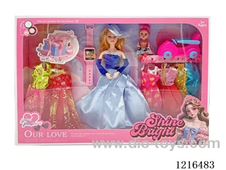 11inch 9 joint solid body color printing eyes Barbie （Mixed Pack）