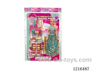11inch 5 joint empty body color printing eyes Barbie （Mixed Pack）