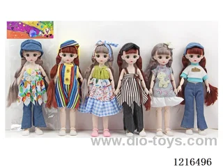12inch 30CM 21 joint solid body3D eye doll （Mixed Pack）