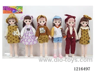 12inch 30CM 21 joint solid body3D eye doll （Mixed Pack）