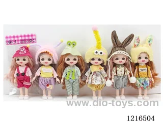 6inch 16CM 13 joint solid body 3D eye doll （Mixed Pack）