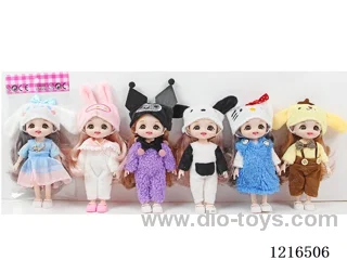6inch 16CM 13 joint solid body 3D eye doll （Mixed Pack）