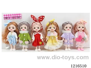 6inch 16CM 13 joint solid body 3D eye doll （Mixed Pack）