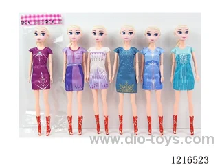 11.5inch 9 joint 30CM solid body color printing eyes doll （Mixed Pack）