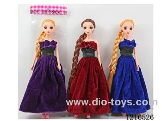 11.5inch 9 joint 30CM solid body 3D eyes Barbie （Mixed Pack）